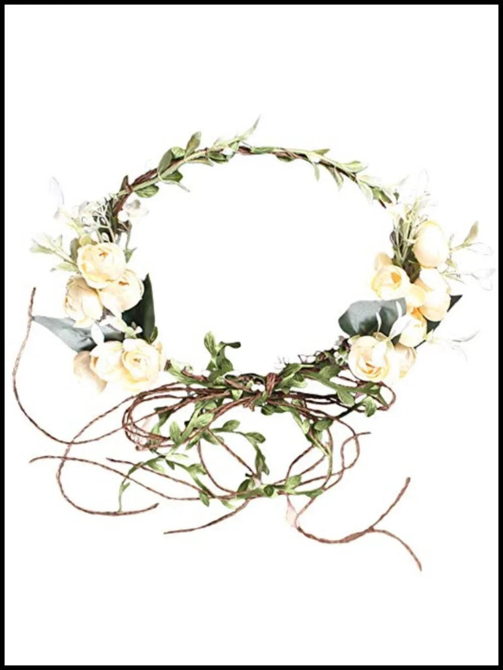 Plastic Flower Headband Wreath Women Party Costume Accessory